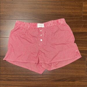 Harlow Red Checkered Shorts